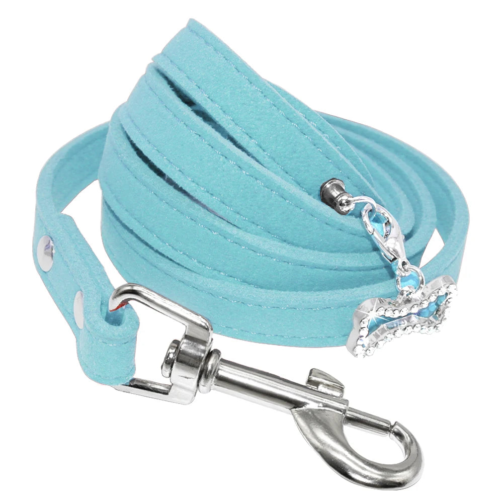 Laisse Cuir Suédé Petit Chien / Chiot