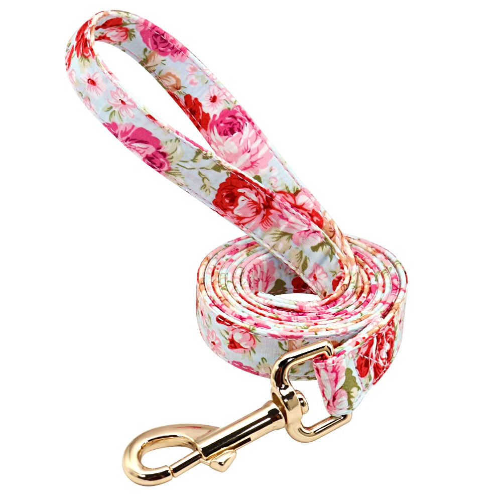 Pack Collier Personnalisé et Laisse Chien - Flowers-Pile Poils