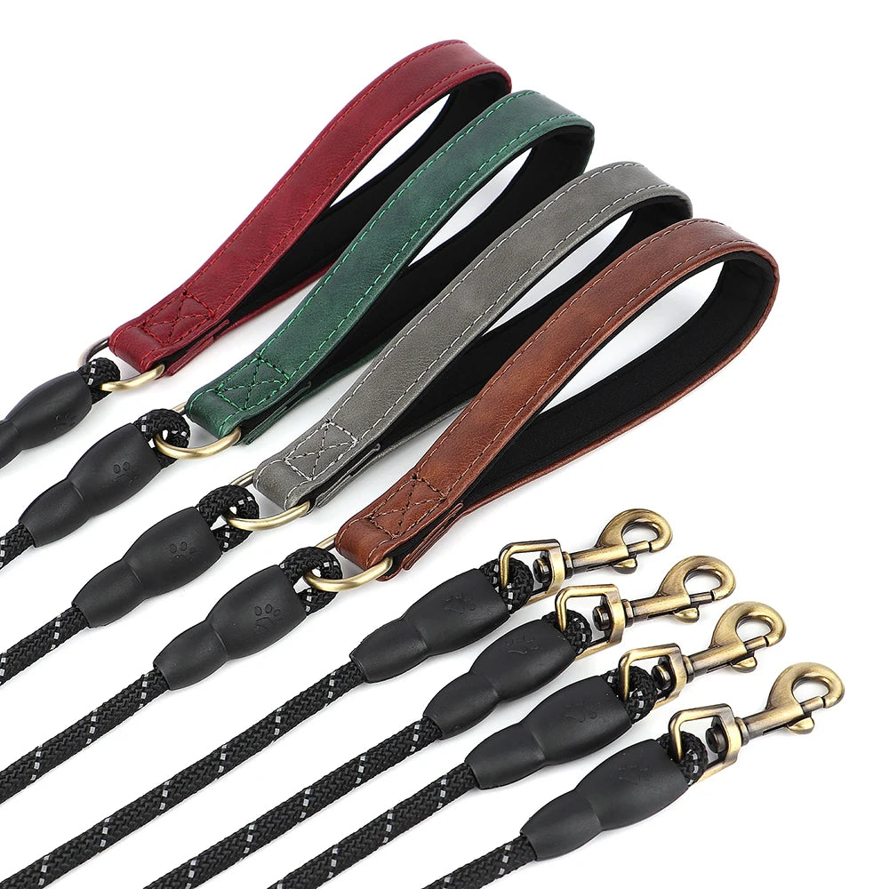 Pack Collier Personnalisé et Laisse Chien - Cuir Rembourré