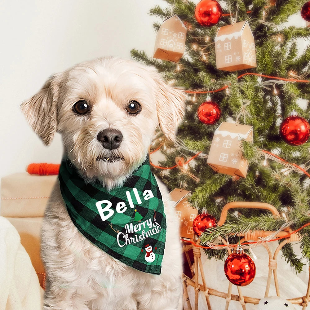 Bandana Noël Personnalisé Chien-Pile Poils