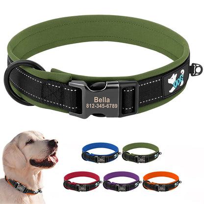 Collier Personnalisé Réfléchissant Chien-Pile Poils