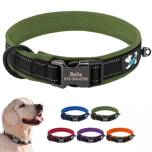 Collier Personnalisé Réfléchissant Chien