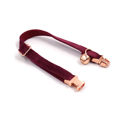 Collier pour Chat Velours - Bordeaux