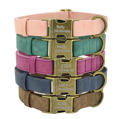 Pack Collier Personnalisé et Laisse Chien - Cuir - Lucy-Pile Poils